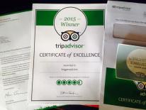 Thank you so much guys for your support ! Travellers Award the 2015 Certificate of Excellence to Angarrack Inn ! #tripadvisor #angarrackinnteam #thankyou